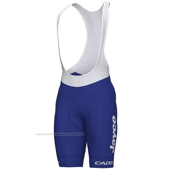 2023 Maillot Cyclisme Jayco Alula Bleu Blanc Manches Courtes et Cuissard